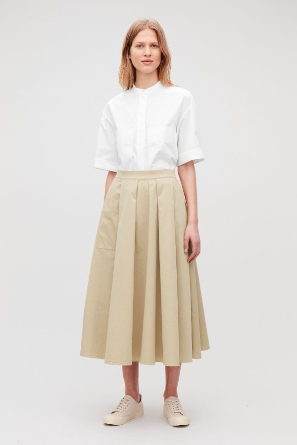 A-LINE SKIRT WITH BUTTONS