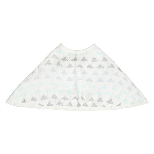 Silky Soft Metallic Burpy Bib, 100% Viscose Bamboo Muslin, Soft Absorbent 4 Layers, Multi-Use Burp Cloth and Bib, 22.5” X 11”, Single, Skylight