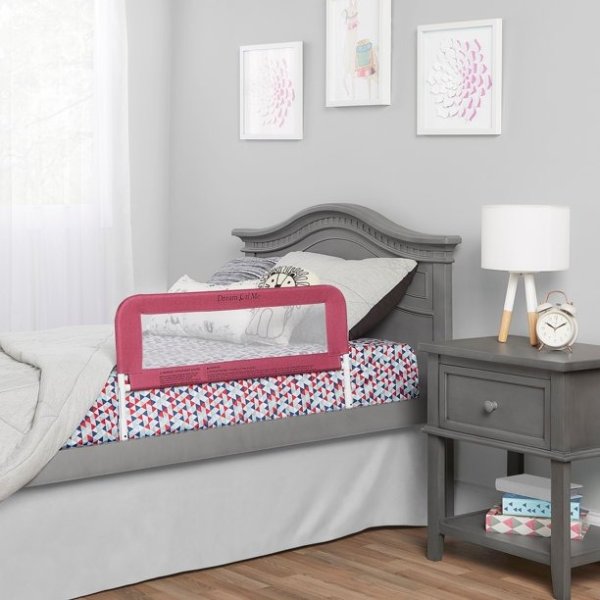 Security Rail For Twin Size Bed in Pink