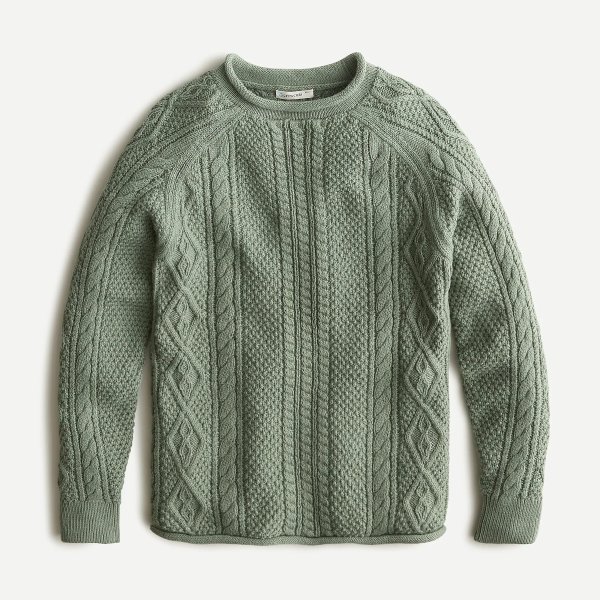 Boys' cable-knit rollneck™ sweater