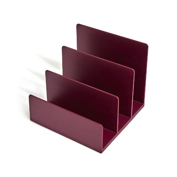 TRU RED™ 3-Slot Plastic Letter Sorter, Purple (TR55287)