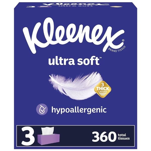 Ultra SoftFacial Tissues120.0ea x 3 pack