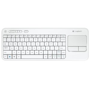 Logitech Wireless Touch Keyboard K400 with Built-In Multi-Touch Touchpad, White