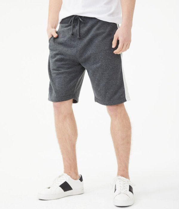 Contrast Stripe Fleece Shorts