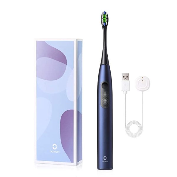 Electric Toothbrush Oclean F1 36,000 VPM Sonic Cleaning with 3 Modes, Rechargeable Sonic Toothbrush 2H USB Charge Last 30 Days W/Smart Timer, for Adults and Teenagers, For Travel - Midnight Blue