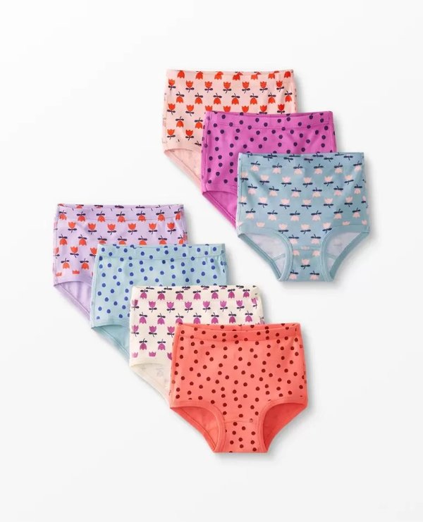 Hanna Andersson Hanna Andersson Classic Underwear In Organic Cotton 7-Pack  50.00