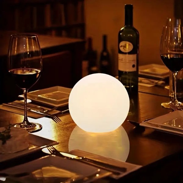 1pc Rechargeable Led Ball Moon Lamp With Remote Control Romantic Color Changing Lamp For Balcony Floor Bedside | Today's Best Daily Deals | Temu