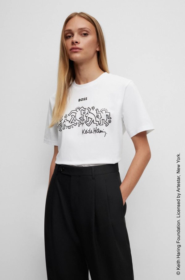 x Keith Haring gender-neutral T-shirt with special logo artwork