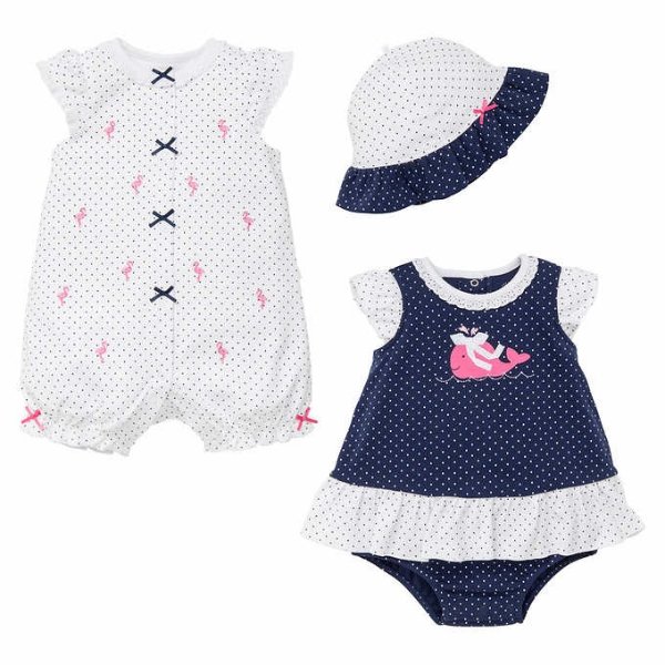 2-pack Romper with Hat