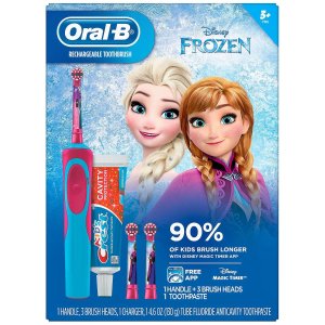 Oral-B 儿童电动牙刷冰雪奇缘2套装 含三刷头一牙膏
