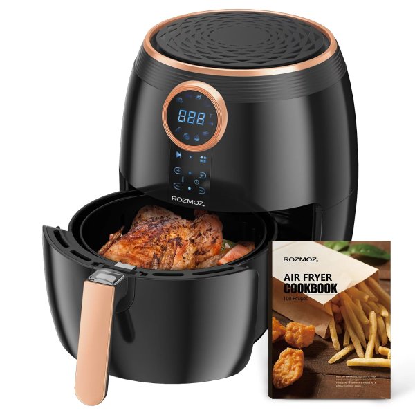 Air Fryer 5.2 Quart, 8-in-1 Electric Hot Air Fryer Cooker Oil-Less with Digital Touchscreen