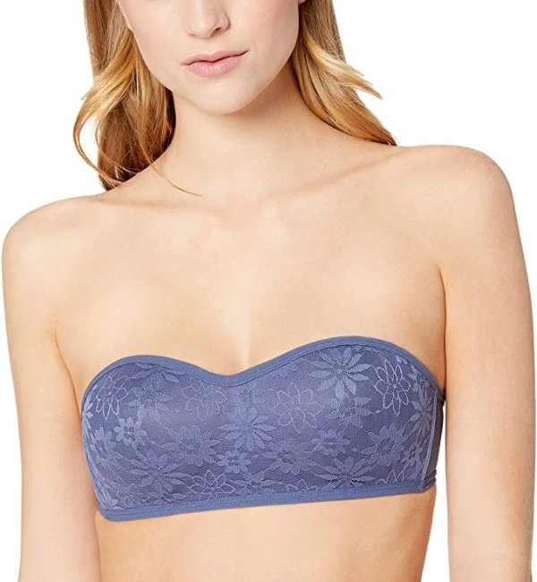 Amazon Brand - Mae Women's All Over Lace Padded Bandeau Bralette (for A-C cups)
