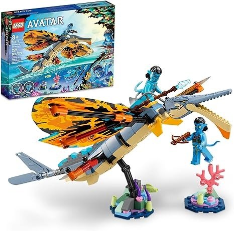 Avatar: The Way of Water Skimwing Adventure 75576 Collectible Set with Toy Animal for Boys & Girls, Pandora Coral Reef Scene, Jake Sully and Tonowari Minifigures