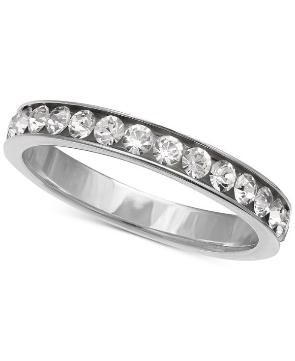 Cubic Zirconia Channel-Set Band in Sterling Silver, Created for Macy's