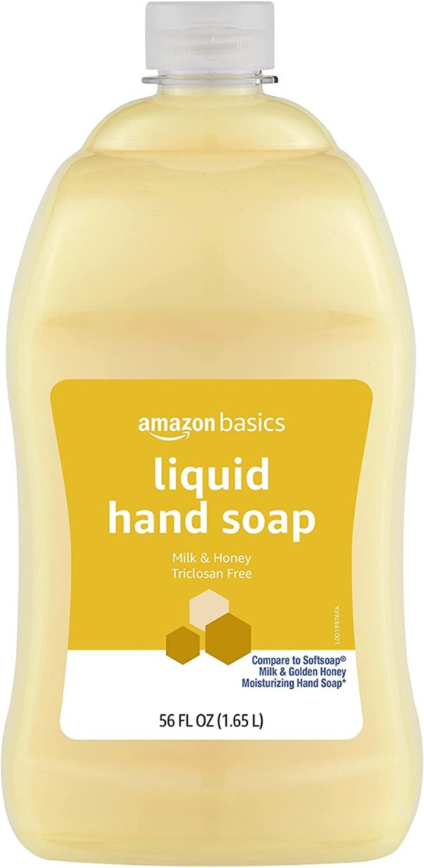 Amazon Basics 洗手液补充装 56oz 牛奶蜂蜜香