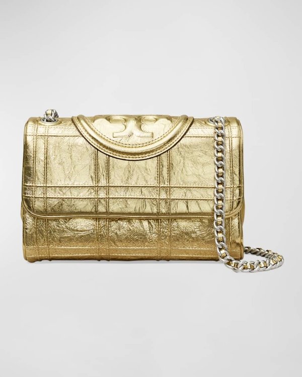 Fleming Small Quilted Metallic Convertible Shoulder Bag