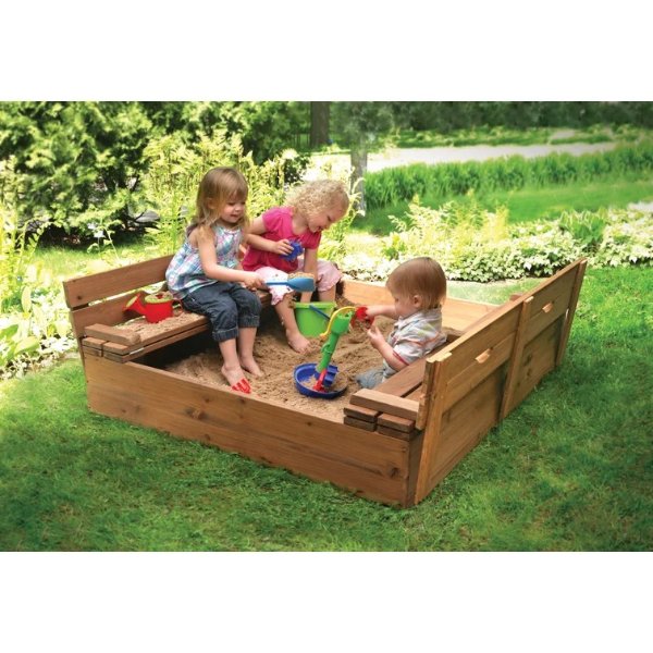46.5" x 9.5" Solid Wood Square Sandbox with Cover46.5" x 9.5" Solid Wood Square Sandbox with CoverCustomer PhotosShipping & ReturnsMore to Explore