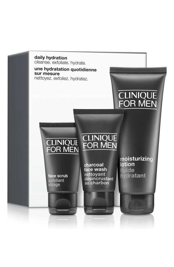 Daily Hydration Skin Care Set for Men (Limited Edition) USD $49 Value