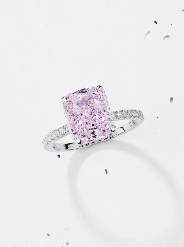 Aura Ring - 925 Sterling Silver | Crushed ice | Dusty Pink