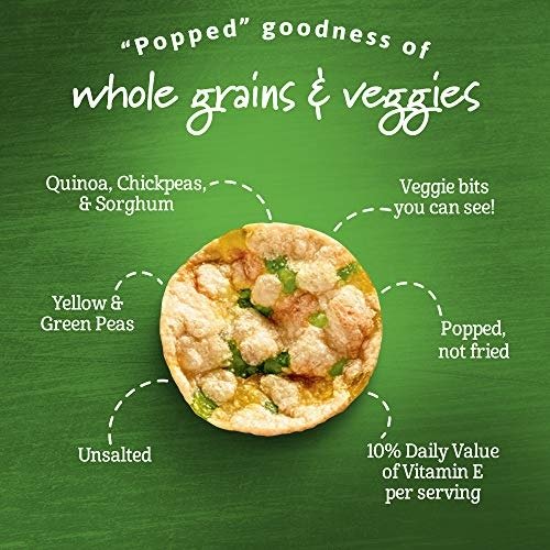 Gerber Organic Popped Crisps, Green & Yellow Peas, 2.64 oz Bag (Pack of 4)