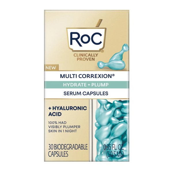 Multi Correxion Hydrate + Plump Night Serum Capsules, Hyaluronic Acid, All Skin Types, 30 Ct