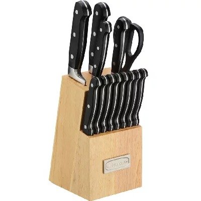 14-pc Knife Set with 8" Slicing Knife& Block
