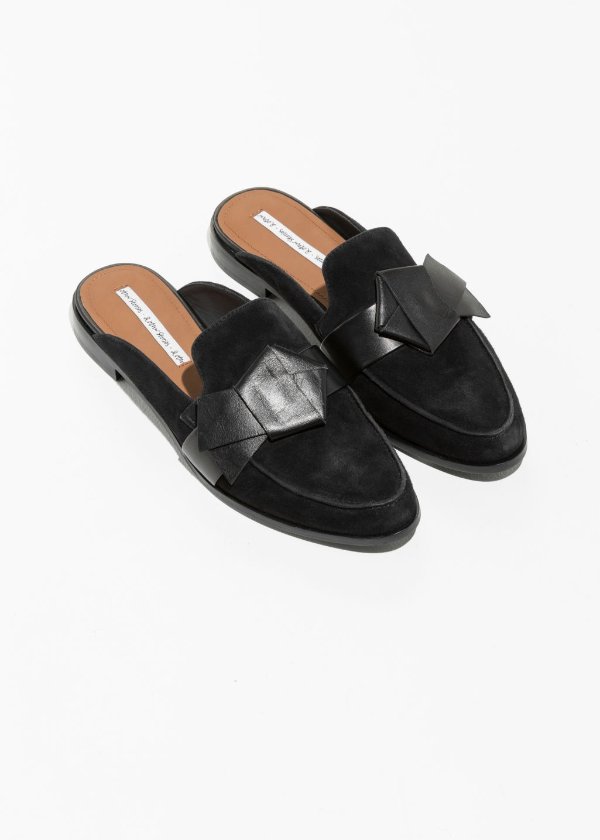 Slip On Leather Loafers - Black Knot - Slippers - & Other Stories US