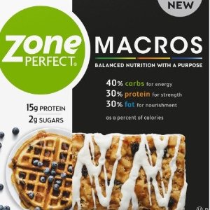Zone Perfect Macros 蛋白蓝莓枫糖华夫饼 20只