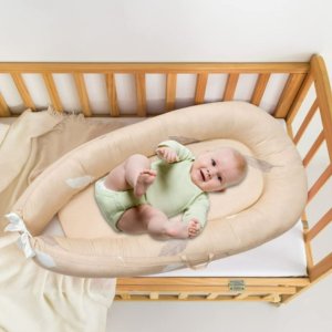 NTCOCO 宝宝100%纯棉便携式婴儿床，大小可调节