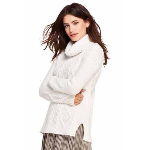 Lands  EndCozy-Lofty Cable Turtleneck 毛衣