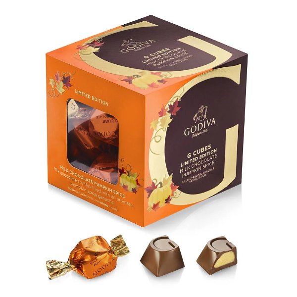 Milk Chocolate Pumpkin Spice G Cube Box, Limited Edition, 22 pcs.