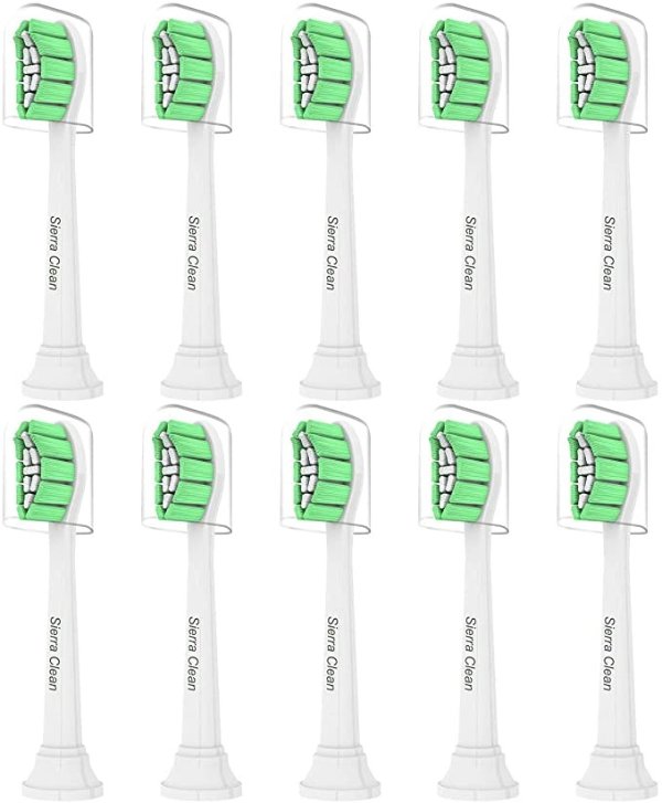 Sierra Clean Replacement Toothbrush Heads Compatible with Philips Sonicare HX9023, 10 Pack