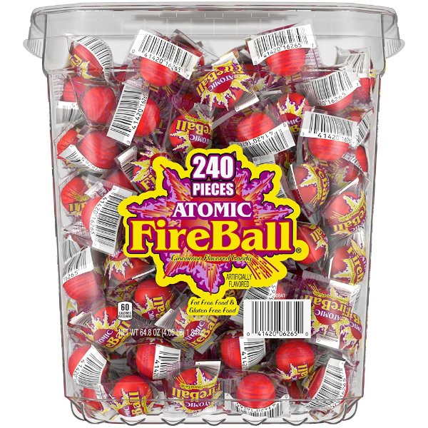 Atomic Fireball 火球糖果桶 4.05磅 共240颗