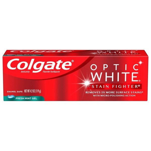 Optic White Stain Fighter Whitening Toothpaste, Fresh Mint Gel
