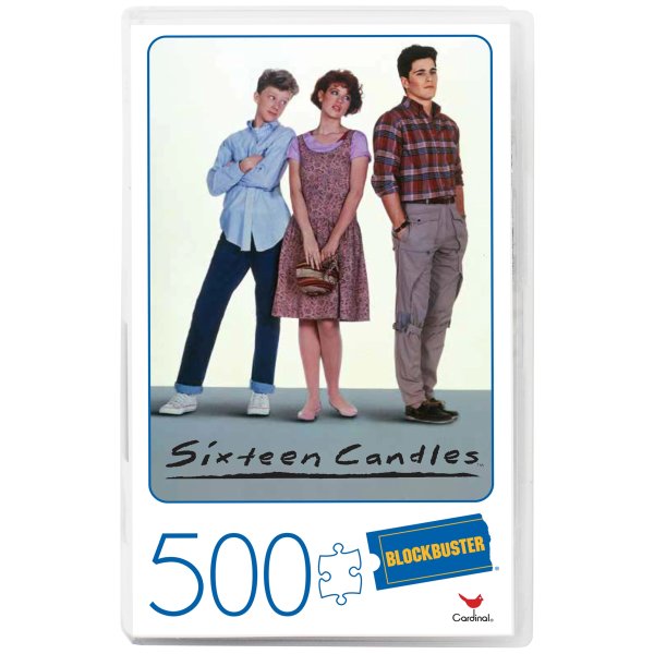 Sixteen Candles Movie 500-Piece Puzzle in Plastic Retro Blockbuster VHS Video Case