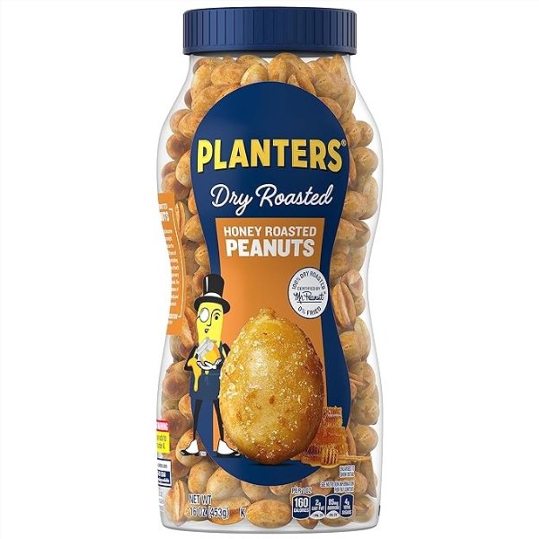 Planters Honey Roasted Peanuts (6 ct Pack, 16 oz Jars)