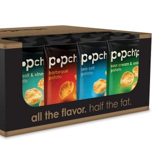 Popchips Potato Chips 4 Flavor Variety Pack, 0.8 Ounce (Pack of 24)