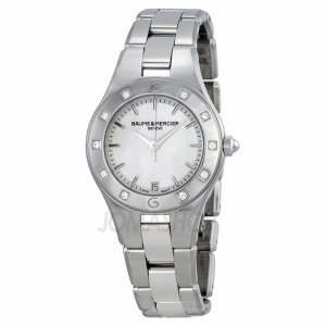 Baume and Mercier Linea Mother of Pearl Stainless Steel Ladies Watch 10071