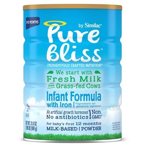 Pure Bliss& by Similac 174; Non-GMO 婴儿配方奶粉 - 31.8oz