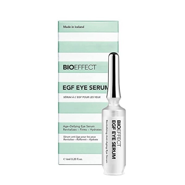 EGF Eye Serum with De-Puffer Rollerball, Anti-Aging Corrective, Lifting and Moisturizing Contour Gel, Reduce Under-Eye Bags, Wrinkles, Puffiness, Fine Lines with Barley Growth Factor Protein