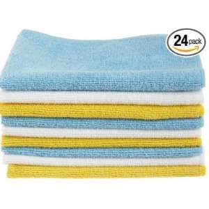 AmazonBasics Microfiber Cleaning Cloth, 24 Pack