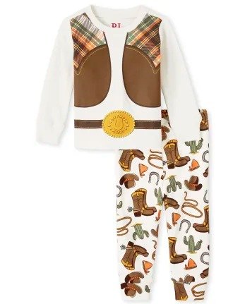 Unisex Baby And Toddler Matching Family Long Sleeve Cowboy Snug Fit Cotton Pajamas | The Children's Place - H/T VANILLA