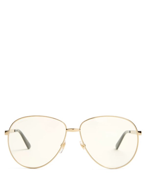 Aviator metal glasses | Gucci | MATCHESFASHION.COM UK