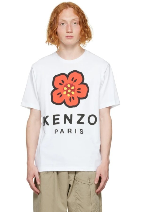 White Kenzo Paris Seasonal Classic T-Shirt