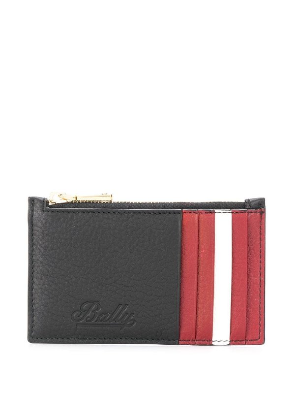 striped detail wallet