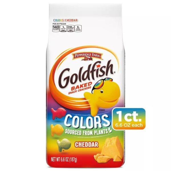 Pepperidge Farm Goldfish Colors Cheddar Crackers - 6.6oz Bag