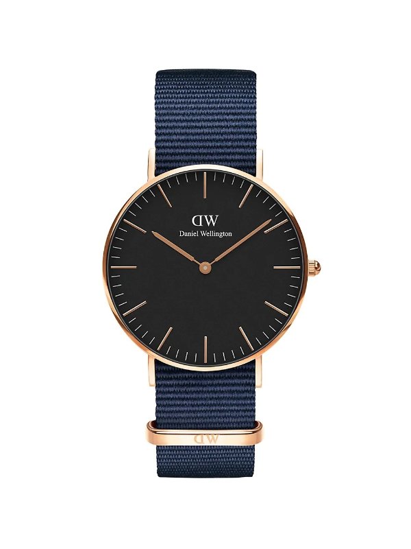 Classic Bayswater Stainless Steel & NATO-Strap Watch