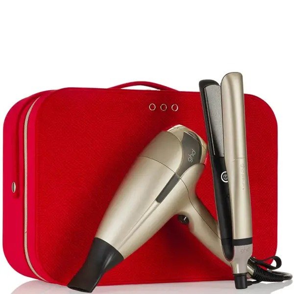 Grand-Luxe Gift Set - Platinum+ Styler 1" Flat Iron and Helios Professional Hair Dryer With Vanity Case (Worth $598.00)
