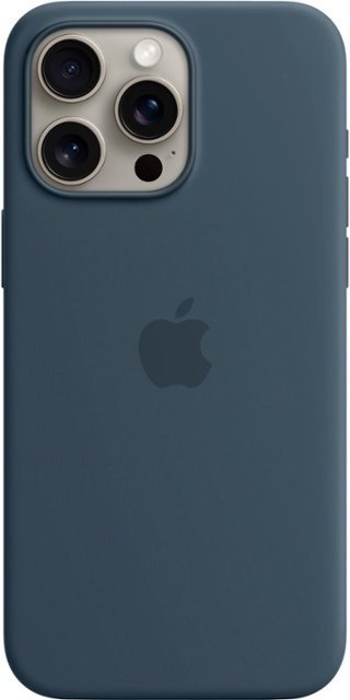 - iPhone 15 Pro Max Silicone Case with MagSafe - Storm Blue