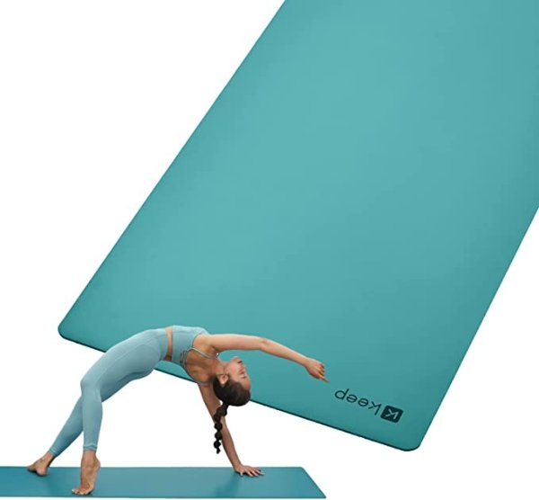 Yoga Mat- Premium 3mm Thick Travel Mat, Non Slip Anti-Tear Fitness Natural Rubber Mat for Hot Yoga, Pilates & Stretching Home Gym Workout